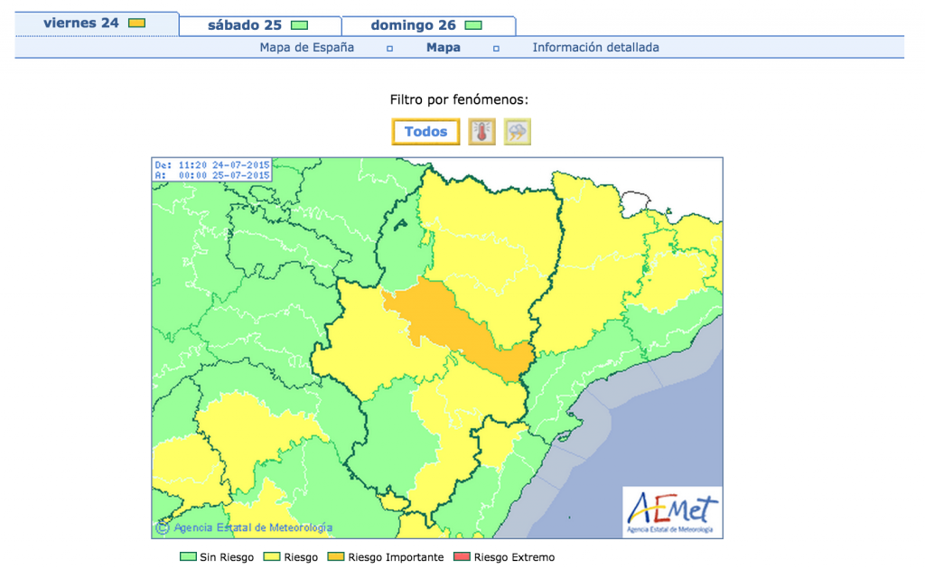 Alertas por tormentas y calor