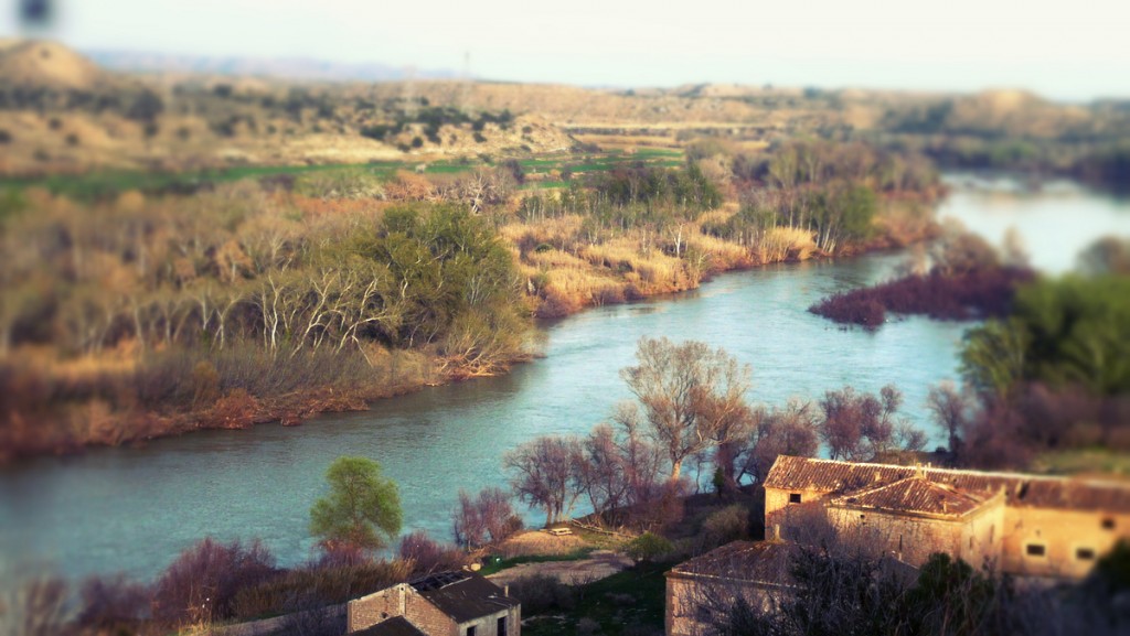 El Ebro en Escatrón: desembocadura del Río Martin. 