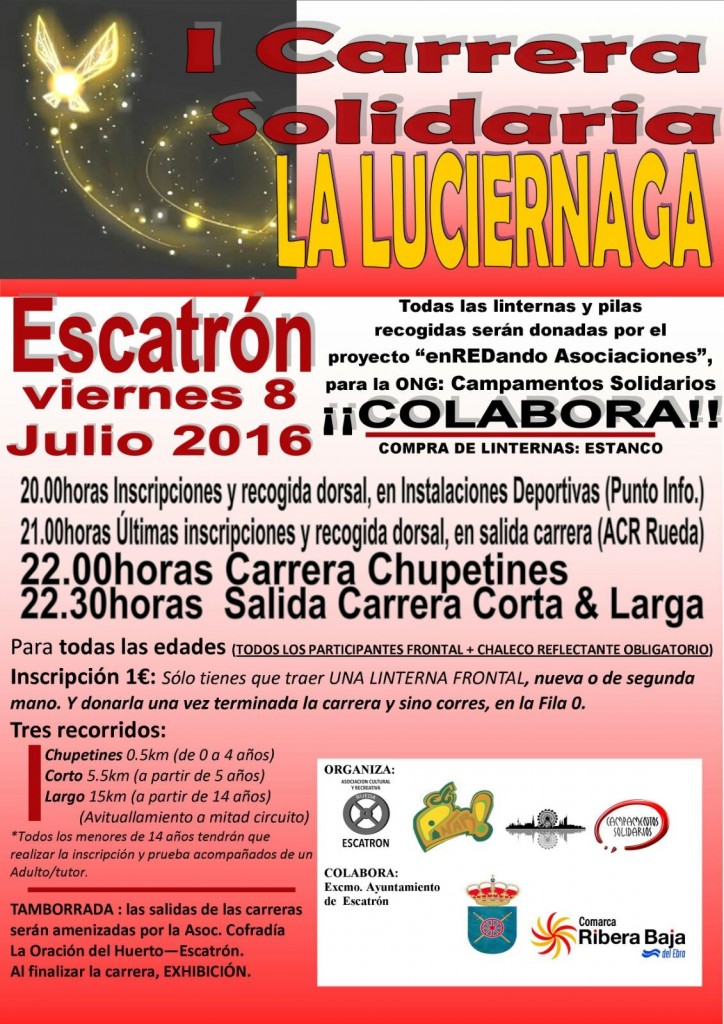 Carrera Solidaria La Luciérnaga. Escatrón