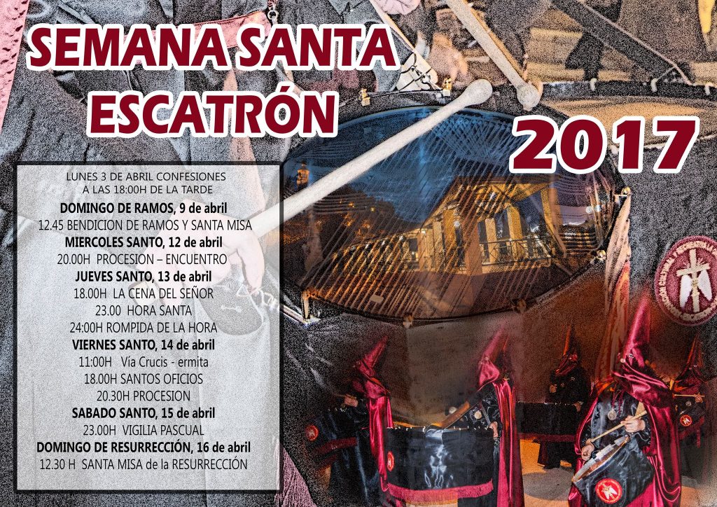 Cartel horarios Semana Santa Escatrón