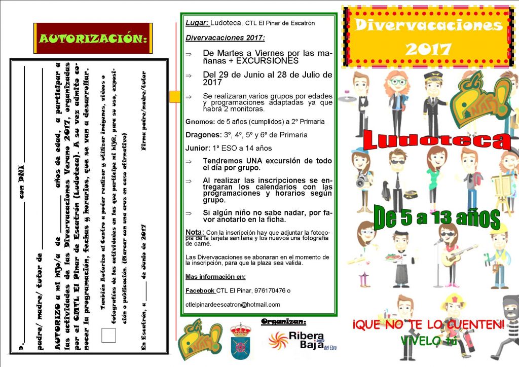 Divervacaciones Escatrón Verano 2017 Divervacaciones Escatrón Verano 2017