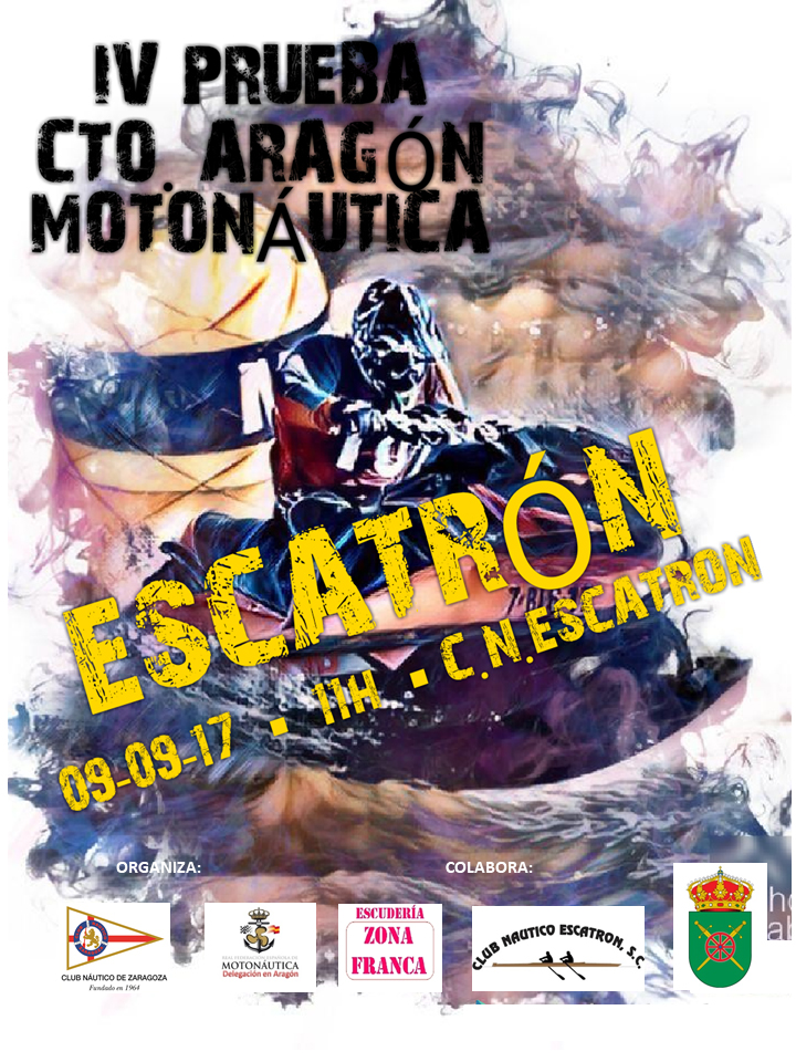 cartel escatron motos de agua