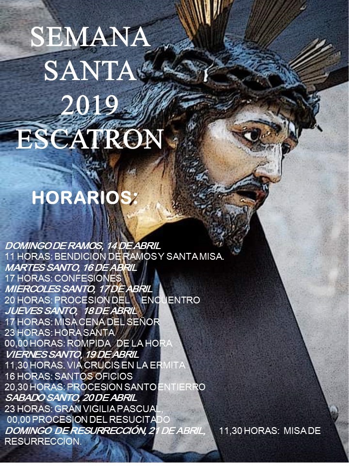 Escatrón, agenda de Semana Santa 2019